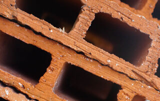 stacked argile bricks