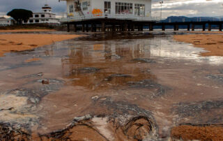 seemingly abandonned building by the sea
